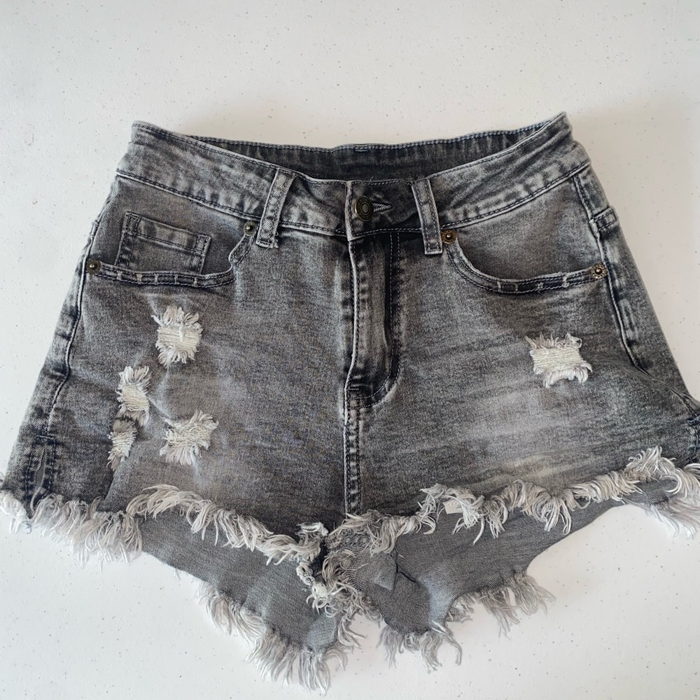 Black Jean Shorts